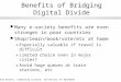Benefits of Bridging Digital Divide