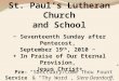 St . Paul’s Lutheran  Church and  School