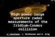 High power large aperture radar measurements of the Iridium-Cosmos collision