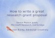 How to write a great research grant proposal