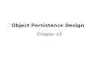 Object Persistence Design
