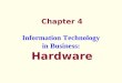 Chapter 4 Information Technology  in Business: Hardware