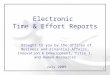 Electronic  Time & Effort Reports