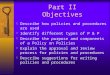 Part II Objectives