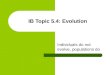 IB Topic 5.4: Evolution