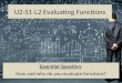 U2-S1-L2 Evaluating Functions