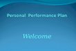 Personal   Performance Plan