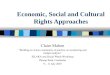 Economic, Social and Cultural Rights Approaches
