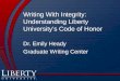 Writing With Integrity: Understanding Liberty University’s Code of Honor