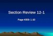 Section Review 12-1