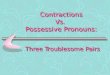 Contractions Vs.  Possessive Pronouns: