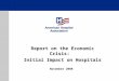 Report on the Economic Crisis:   Initial Impact on Hospitals November 2008