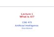 Lecture 1 What is AI?