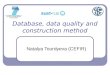 Database, data quality and construction method