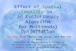 Effect of  Spatial Locality  on  An Evolutionary Algorithm for Multimodal Optimization