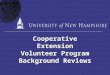 Cooperative Extension Volunteer Program Background Reviews