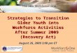Strategies to Transition Older Youth into Workforce Activities After Summer 2009  (Recovery Act)