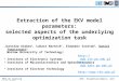 Extraction of the EKV model parameters: selected aspects of the underlying optimization task