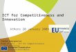 ICT for Competitiveness and Innovation