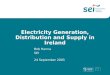 Electricity Generation, Distribution and Supply in Ireland