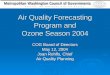 Air Quality Forecasting Program and Ozone Season 2004