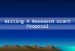 Writing A Research Grant Proposal