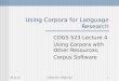 Using Corpora for Language Research