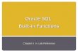 Oracle SQL  Built-in Functions