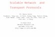 Scalable Network  and Transport Protocols AINS Project  review, Aug 4, 2004