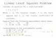 Linear Least Square s  Problem