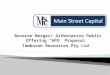 Reverse Merger/ Alternative Public Offering “APO” Proposal   Tamboran  Resources Pty Ltd