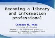 Becoming a library and information professional