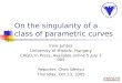 On the singularity of a class of parametric curves