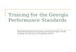 Training for the Georgia Performance Standards