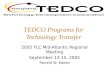 TEDCO Programs for Technology Transfer