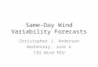 Same-Day Wind Variability Forecasts