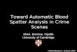 Toward Automatic Blood Spatter Analysis in Crime Scenes