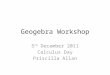 Geogebra  Workshop