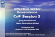 Effective Water Governance CoP Session 3