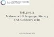 TAELLN411 Address adult language, literacy and numeracy skills v1 Michael  Buhagiar  0614