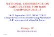 NATIONAL CONFERENCE ON AGRICULTURE FOR RABI CAMPAIGN 2012-13 24-25 September 2012  NEW DELHI