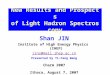 New Results and Prospects of Light Hadron Spectroscopy