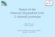 Status of the  Detector Dependent Unit  2 channel prototype