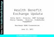 Health Benefit Exchange Update