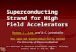 Superconducting Strand for High Field Accelerators