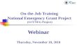 On-the-Job Training  National Emergency Grant Project (OJT/NEG Project)
