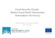 Food Security Cluster  District Focal Point Mechanism Orientation  Workshop