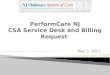 PerformCare NJ CSA Service Desk and Billing Request