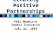 Creating Positive Partnerships