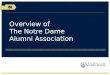 Overview of  The Notre Dame  Alumni Association
